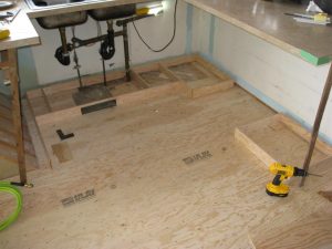 kitchen cabinet base and deck