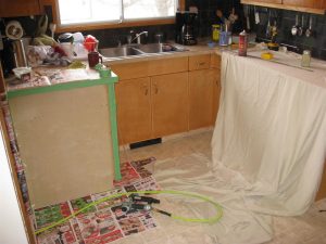 kitchen cabinet gable prep