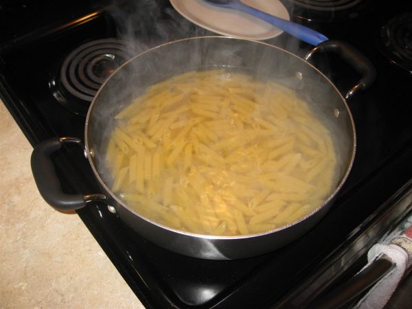 simmering pasta